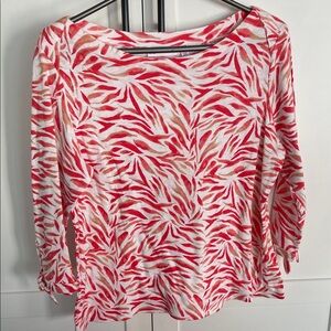 Rafaella Vibrant Red and White Blouse